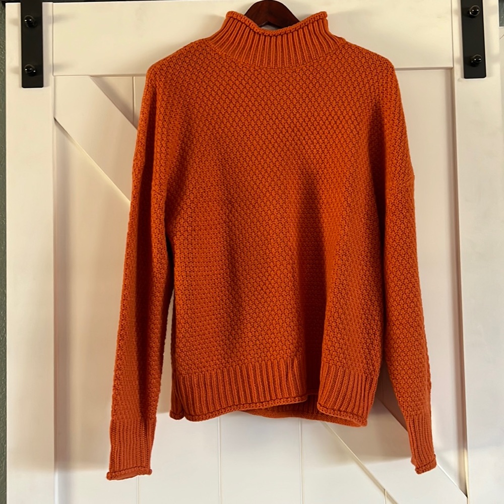 Orange turtle neck sweater size medium
